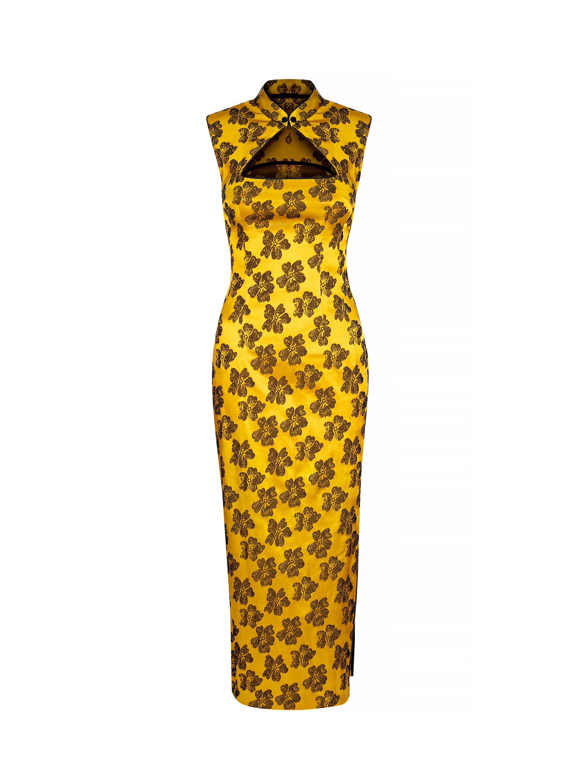 Vermilion Ceremony Gown — silk qipao